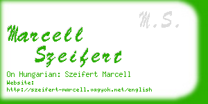 marcell szeifert business card